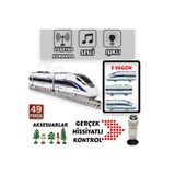 YILDIRIM OYUNCAK Uzaktan Kumandalı Led Işıklı Sesli 49 Parça Aksesuarlı Manyetik Vagonlu 265 cm Hızlı Tren Seti