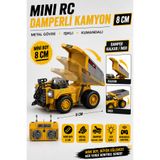 YILDIRIM OYUNCAK Uzaktan Kumandalı Mini RC Damperli Kamyon 8cm – Metal Gövde, Işıklı, Yük Kaldıran Gerçekçi İş Makinesi