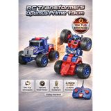 YILDIRIM OYUNCAK Uzaktan Kumandalı Şarjl RC Transformers Optimus Prime 19cm Tek Tuş Robot Dönüşüm Akrobatik Stunt Car