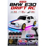 Yıldırım Oyuncak Uzaktan Kumandalı Şarjlı 30KM/H Yapan Bmw E30 Drift Arabası 27CM - Rc, Neon LED Işıklı, Profesyonel Drift Lastik Setli - Beyaz