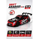 Yıldırım Oyuncak Uzaktan Kumandalı Şarjlı Drift Araba 20CM – 4x4 Çekişli 15 Km/h Yapan Rc Yarış Arabası - Kırmızı