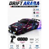 Yıldırım Oyuncak Uzaktan Kumandalı Şarjlı Işıklı ve Buhar Atan 4x4 Drift Araba – 2.4ghz 1:16 Ölçek LED Farlı Drift Lastikli Rc Yarış Arabası 6+ Yaş - Mor