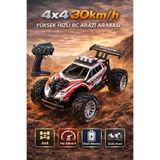 YILDIRIM OYUNCAK Uzaktan Kumandalı Şarjlı LED Işıklı 4x4 RC Arazi Arabası 30Km/H Yüksek Hızlı Drift Atan Araba