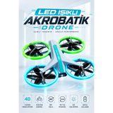 YILDIRIM OYUNCAK Uzaktan Kumandalı Şarjlı LED Işıklı Drone – 360° Takla Atan Korumalı Pervaneli Çocuk Drone