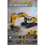 YILDIRIM OYUNCAK Uzaktan Kumandalı Şarjlı Sesli Işıklı 35 cm Full Fonksiyon Ekskavatör İş Makinesi Metal Buhar Atan