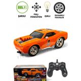 YILDIRIM OYUNCAK Uzaktan Kumandalı Şarjlı Sesli Işıklı Full Fonksiyon Drift Atabilen Spor Araba Turuncu 26 cm