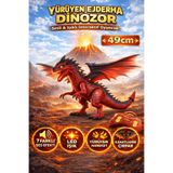 YILDIRIM OYUNCAK Uzaktan Kumandalı Yürüyen Ejderha Dinozor 49cm – Sesli Işıklı Kanat Çırpan İnteraktif Dragon Dinozor