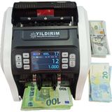 Yıldırım Pro Mix Para Sayma Makinesi / Dolar Karışık Sayma ve Sahte-Para Tespit Etme (Usd-Euro-Tl)