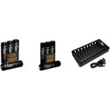 Yıldırım Store G821 8'li Pil Şarj Aleti + 4 Adet Aa Pro 2950 Mah + 4 Adet Aaa Pro 1100 Mah Şarjlı Kalem Pilli Set 1.2V Ni-Mh