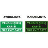 Yıldırım Yangın Çıkış Kapısı Fosforlu Levhası