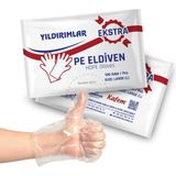Yıldırımlar Pe Extra Tek Kullanımlık Şeffaf Eldiven 100 Lü - belirtilmemiş