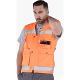 Yıldırımlar Reflektörlü Çok Cepli Haritacı Yeleği - Turuncu - 2XS