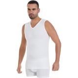 Yıldız 22 Erkek %100 Pamuklu V Yaka Sıfır Kollu Ribana Esnek Kumaş Atlet 1 Adet - Beyaz - XL