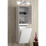 Yıldız 35*130 Cm Beyaz Mdf Sepetli Asma Banyo Boy Dolabı