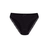 Yıldız 3791 Siyah 12 Adet Kadın Likralı Dantelli Bikini Külot