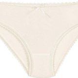 Yıldız 3882 Ekru 12 Adet Kadın Bambu Dantelli Bikini Külot