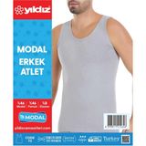 Yıldız 3'lü Erkek Modal Atlet 74 - Gri - 2XL
