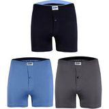Yıldız 3'lü Yıldız Erkek Havlu Bel Penye Boxer - 3XL - Mavi - Lacivert