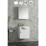 Yıldız 45 cm Beyaz MDF Seramik Lavabolu Asma Banyo Dolabı Takımı