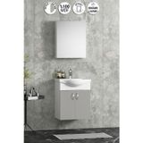 Yıldız 50 cm Sis Gri MDF Seramik Lavabolu Asma Banyo Dolabı Takım