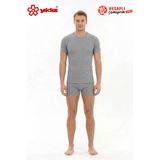 Yıldız 55 Premium Erkek %100 Pamuk Ribana Kumaş Esneyen Rahat Kapalı Yaka Erkek Atlet/Fanila/Tshirt
