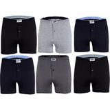 Yıldız 6'lı Paket Erkek Havlubel Düğmeli Penye Boxer Çok Renkli Abani Classic - 3XL