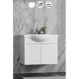 Yıldız 75 Cm Beyaz Mdf Seramik Lavabolu Asma Banyo Alt Dolabı Beyaz