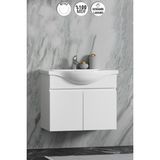 Yıldız 75 cm Beyaz Mdf Seramik Lavabolu Asma Banyo Alt Dolabı