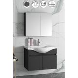 Yıldız 80 Cm Antrasit Gri Mdf Lavabolu Asma Banyo Dolabı Takımı Antrasit - Gri