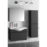 Yıldız 80+35 Cm Antrasit Gri Mdf Lavabolu Asma Banyo Dolabı Takım Antrasit - Gri