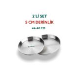 YILDIZ ARKAR Alüminyum Baklava Börek Fırın Tepsisi 2'li Set (44-40 Cm)