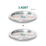 YILDIZ ARKAR Alüminyum Künefe Kadayıf Tepsisi Tabağı 2 Adet 20 Cm (26CM)