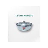 YILDIZ ARKAR Alüminyum Salça Aşure Yahni Kavurma Sos Helvane Tenceresi 1,50 Litre 20 Cm