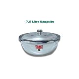 YILDIZ ARKAR Alüminyum Salça Aşure Yahni Kavurma Sos Helvane Tenceresi 7,5 Litre 34 Cm
