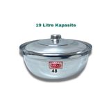 YILDIZ ARKAR Alüminyum Salça Aşure Yahni Kavurma Sos Helvane Tenceresi Büyük Boy 19 Litre 48 Cm