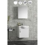 Yıldız Asma 45 Cm Beyaz Mdf Seramik Lavabolu Banyo Dolabı Takımı Beyaz