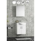 Yıldız Asma 50 Cm Beyaz Mdf Seramik Lavabolu Banyo Dolabı Takımı Beyaz