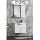 Yıldız Asma 65 Cm Beyaz Mdf Lavabolu Asma Banyo Dolabı Takımı Beyaz