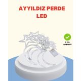 Yıldız Ay Tasarımlı Prizli Perde Led Işık İç Mekan Dekoru FRTKGT25DYMUCZZZAYYILDIZPERDELEDD-4