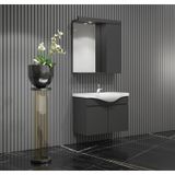 Yıldız Banyo Dolabı 55Cm Komple Antrasit Gri Mat Antrasit - Gri