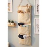 Yıldız Baskılı 3 Cepli Çok Amaçlı Askılı Duvar Tipi Dolap İçi Banyo Mutfak Düzenleyici Organizer 20 X 60