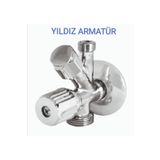 Yıldız Çamaşır-Bulaşık Musluğu ve Taharet Musluğu Çıkışlı Tek Muslukta Çift Fonksiyon Birleştirici