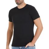 Yıldız Çamaşır Erkek 3'lü Siyah Sıfır Yaka Kısa Kol Likralı Atlet Tişört - 2XL