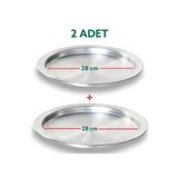 Yıldız Çelik 2 Adet 28 cm Taban Alüminyum Künefe Kadayıf Tepsisi & Tabağı