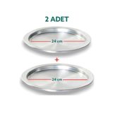 Yıldız çelik 2 adet 30 cm alüminyum künefe ve kadayıf tabağı & tepsisi