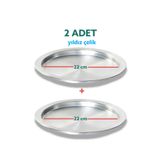 Yıldız çelik 2 adet alüminyum 22 cm künefe ve kadayıf tepsisi & tabağı