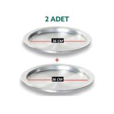 Yıldız çelik 2 adet alüminyum 36 cm taban künefe ve kadayıf tepsisi & tabağı