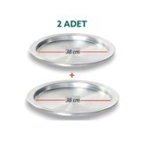 Yıldız çelik 2 adet alüminyum 38 cm künefe ve kadayıf tepsisi & tabağı