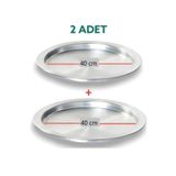 Yıldız çelik 2 adet alüminyum 40 cm künefe ve kadayıf tepsisi & tabağı