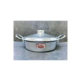 Yıldız çelik Alüminyum metal kulp kapaklı kızartma ve pilav tavası 32 cm